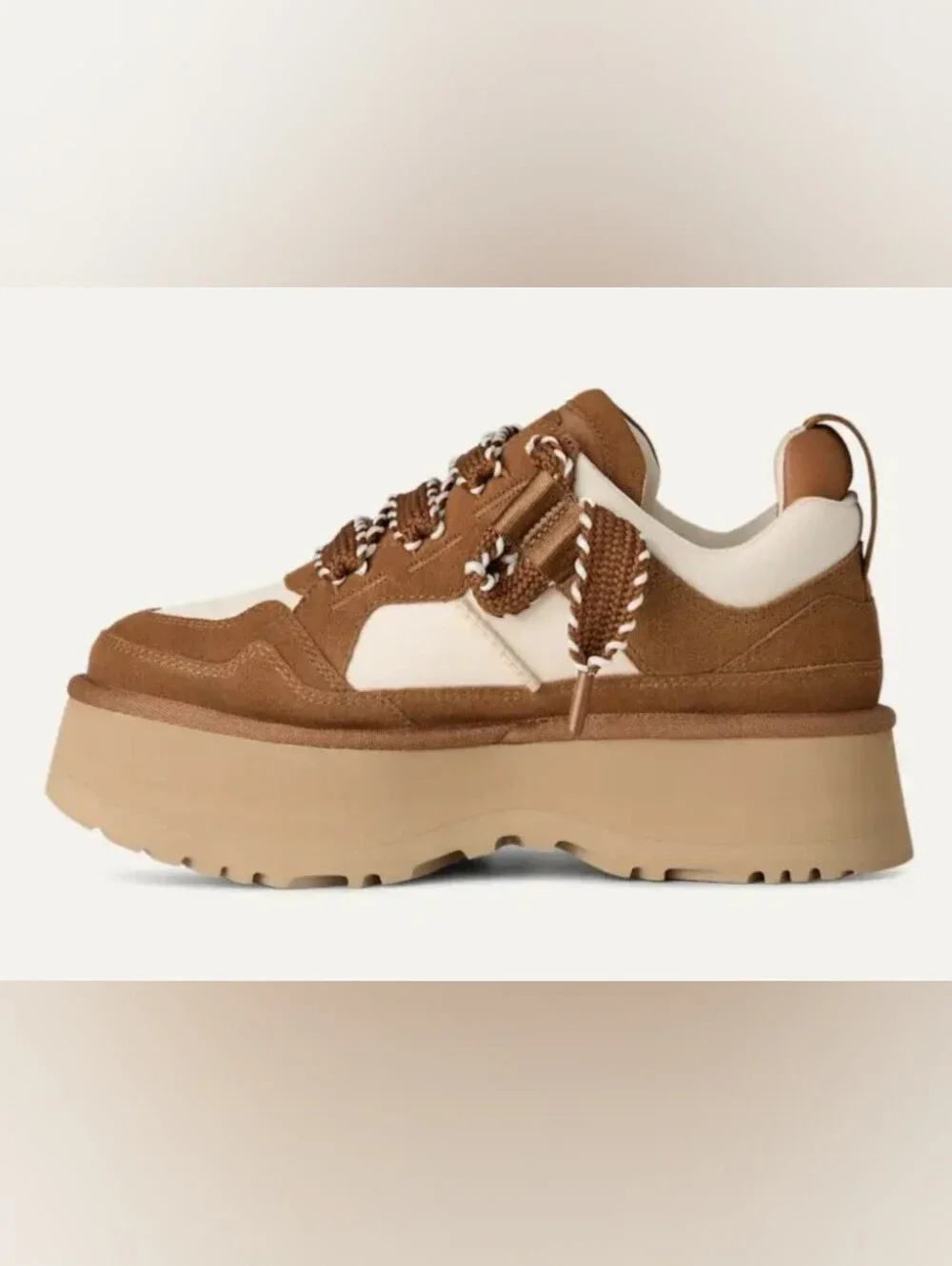 UGG Astromel Chestnut Platform Sneakers Size 8 Like New/Box MSRP $160
